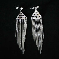 Silver Earring 925 Triangle