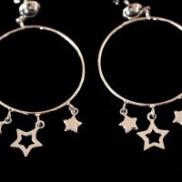 Pendientes de plata 925 de plata con estrellas