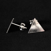 Brinco de Prata 925 Triangulo Brinco de Prata 925 Triangulo