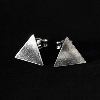 Brinco de Prata 925 Triangulo Brinco de Prata 925 Triangulo
