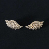 Semi Earring Jewelry Gold Plated Wings