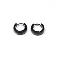 Stainless Steel Earring with Black Gold