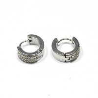 Stainless Steel Earring with Zirconia