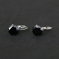 Surgical Steel Earring Black Zirconia