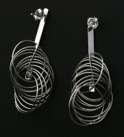 Earring in Steel Small Rings