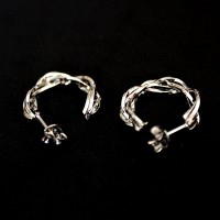 Stainless Steel Braided Hoop Earring