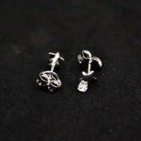 Star Stainless Steel Earring with Zirconia