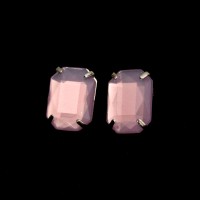 Pink Cabochon Stainless Steel Earring