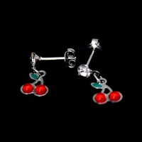 Red Cherry Stainless Steel Earring