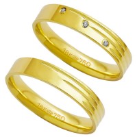 AlianaAnatmicadeOuro18k750Largura4.00mmAltura1.30mm/AlianaAnatmicadeOuro18k750com3Brilhantesde1.00PontosLargura4.00mmAltura1.30mm