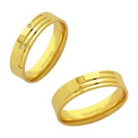 AlianaAnatmicadeOuro18k750Largura5.00mmAltura1.30mm/AlianaAnatmicadeOuro18k750com3Brilhantesde1.00PontosLargura5.00mmAltura1.30mm