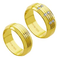 AlianadeOuro18k750Largura7.50mmAltura1.80mm/AlianadeOuro18k750com6Brilhantesde2.25PontosLargura7.50mmAltura1.80mm