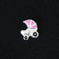 Baby Carriage Girl Secret Passionate 925 Silver for Capsula Momentos de Vida