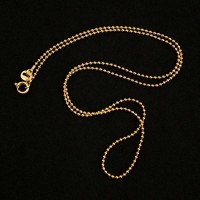 Gold Plated Semi Jewelry Polka Dot Chain 50cm / 1.0mm