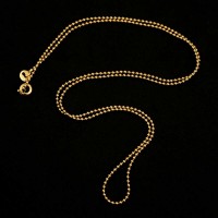 Gold Plated Semi Jewelry Polka Dot Chain 60cm / 1.0mm