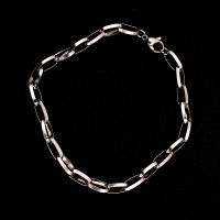 Stainless Steel Bracelet Rectangular Links 21cm / 0.5cm