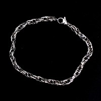 Stainless Steel Bracelet Twisted Links 20cm / 0.4cm