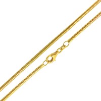 El oro amarillo 18k Cadena cola de rata 40 cm / 0.10 mm