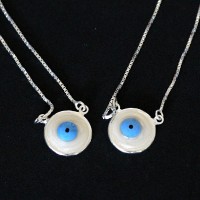 Silver Necklace 925 Silver Eye Scapular 60cm