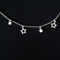 Gargantilla de Plata 925 Estrellas 40cm