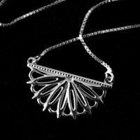 925SilverChokerCraftedFan45cm
