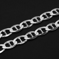 Necklace Silver links 50 cm 9mm