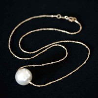 Semi Choker Jewelry Gold Plated Pearl Dondoca 45cm