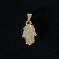 Semi joyera colgante chapado en oro del encanto de Hamsa