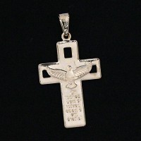 PingenteSemiJiaFolheadoaOuroCruzcomDivinoEspiritoSantoOSenhorMeuPastoreNadameFaltar