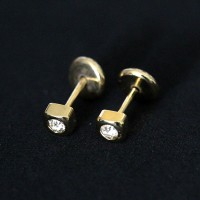 Earring Semi Jewelry Gold Plated