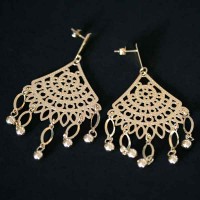 Earring Semi Jewelry Gold Plated