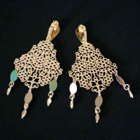 Earring Semi Jewelry Gold Plated