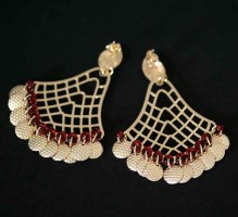 Earring Semi Jewelry Gold Plated