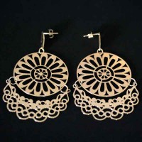 Earring Semi Jewelry Gold Plated