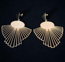 Earring Semi Jewelry Gold Plated