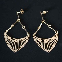 Earring Semi Jewelry Gold Plated