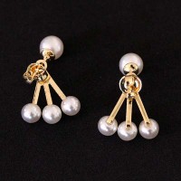 Semi Earring Jewelry Gold Plated Pearl Alice