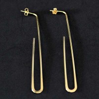 Semi Earring Gold Plated Jewelry