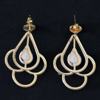 Semi Earring Gold Plated Jewelry