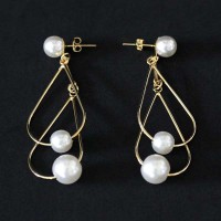 Semi Earring Gold Plated Jewelry