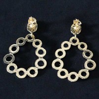 Semi Earring Gold Plated Jewelry