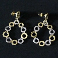 Semi Earring Gold Plated Jewelry