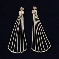 Earring Semi Jewelry Gold Plated