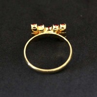 Anillo Falange Semi Joyera Folleto de Oro Lazo