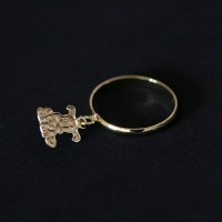 Ring Semi Jewelry Gold Plated Dog