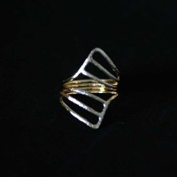 Ring Semi Jewelry Gold Plated with rhodium