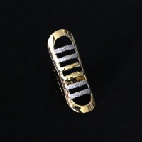 Anillo Semi Joyera Folleto de Oro