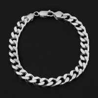 Bracelet Silver Gourmette / Length 22 cm 8mm