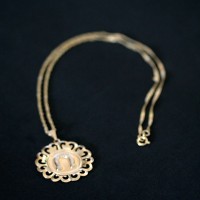 Semi Jewelry Necklace Gold Plated Horseshoe Pendant with 45cm Singapore