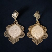 Semi Earring Gold Plated Jewelry